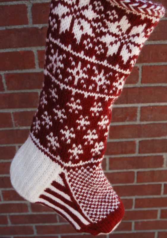 Large christmas stocking knitting pattern