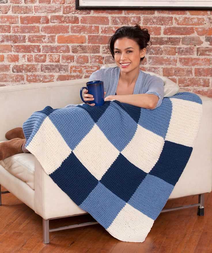 Large knit blanket pattern