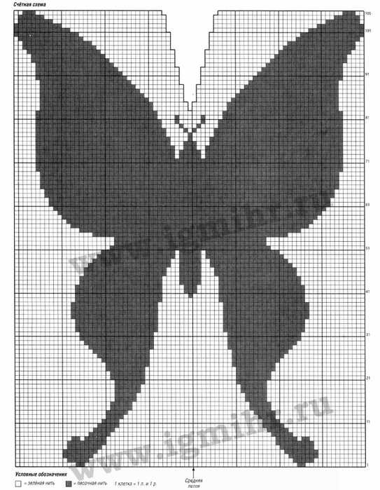 Large butterfly knitting pattern