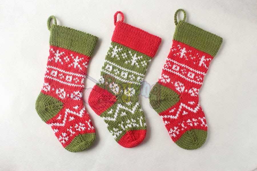 Large christmas stocking knitting pattern