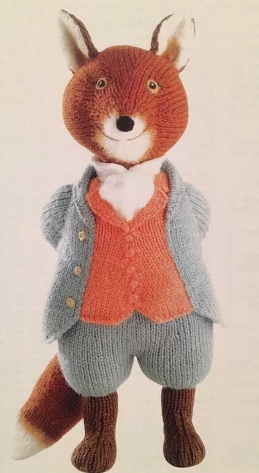 Free fox toy knitting pattern