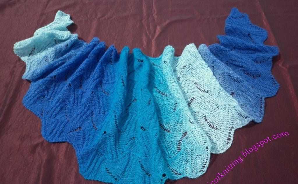 Wave scarf knitting pattern