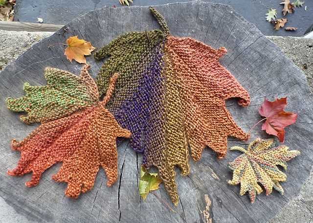 Leaf design knitting pattern