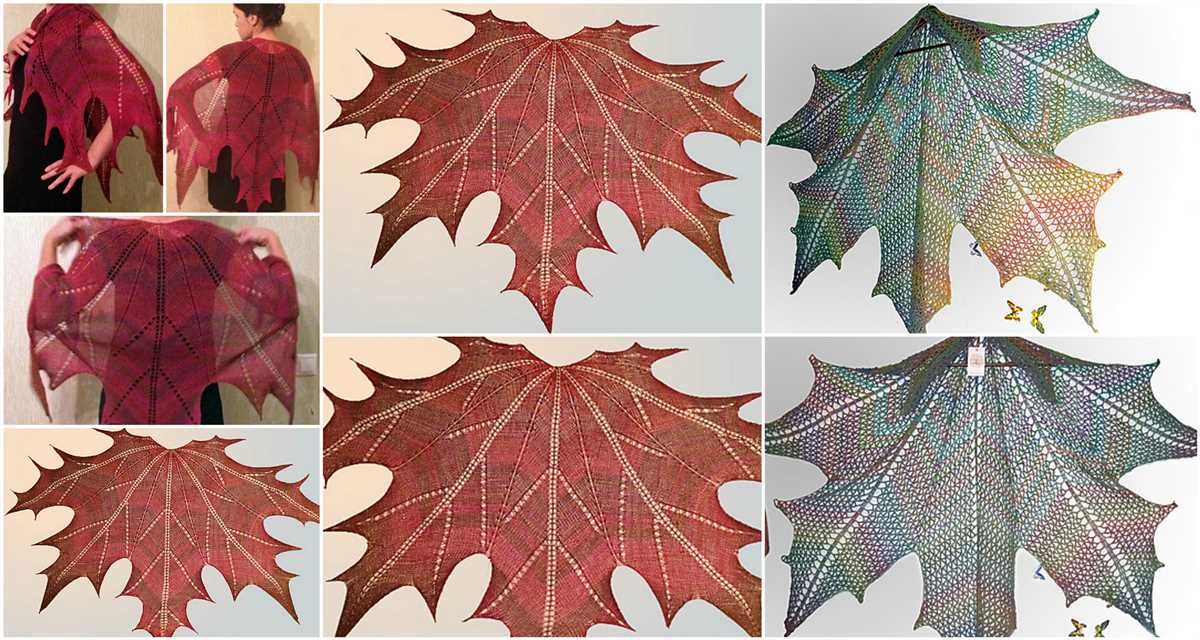 Leaf shawl knitting pattern