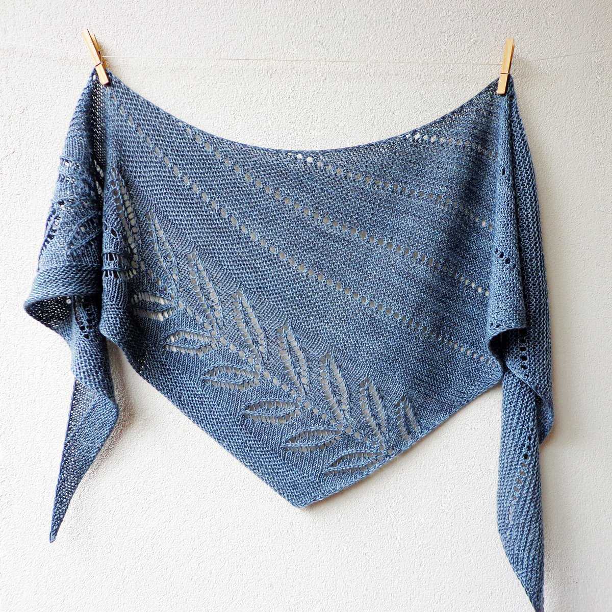 Leaf shawl knitting pattern