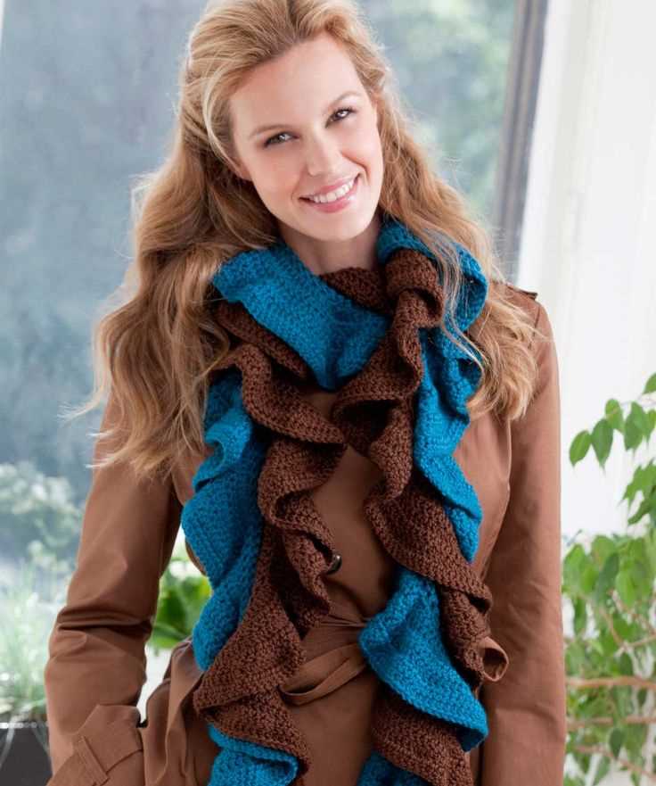 Knitted ruffle scarf pattern free