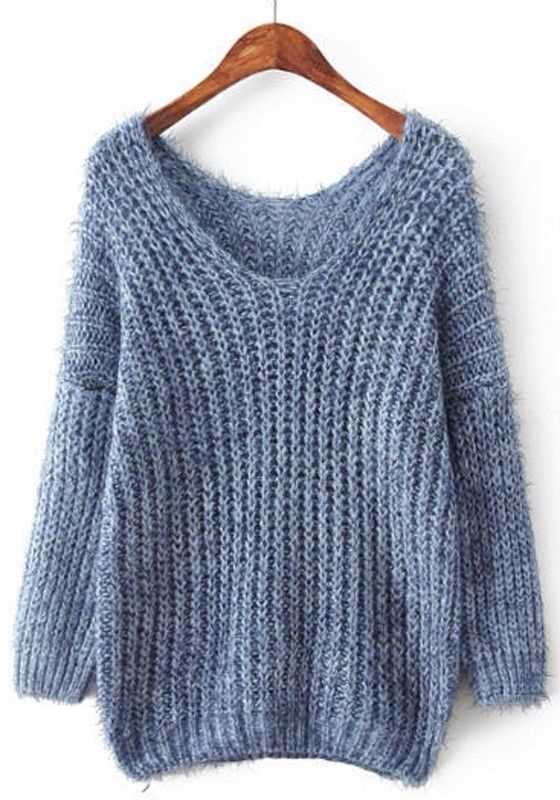 Oversized v neck sweater knitting pattern