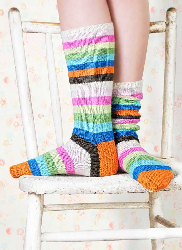 Knitted sock pattern no heel