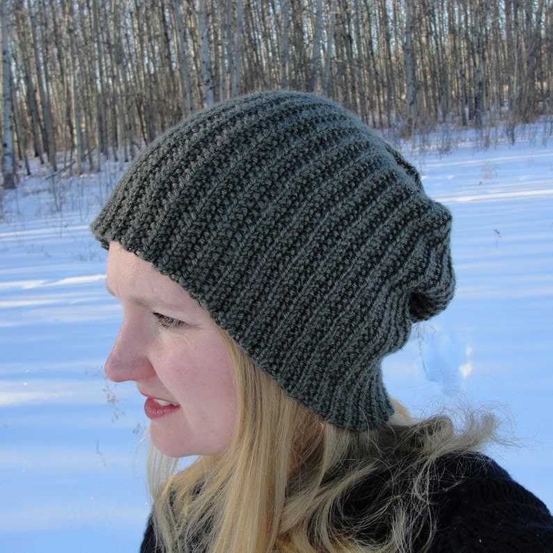 Simple knit beanie pattern