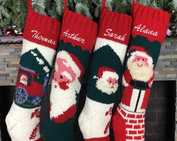 Chunky cable knit christmas stocking pattern