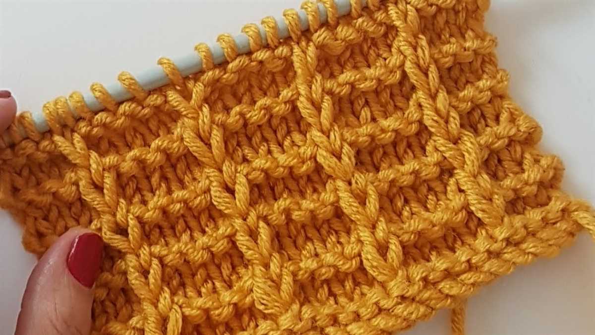 Knit waffle stitch pattern