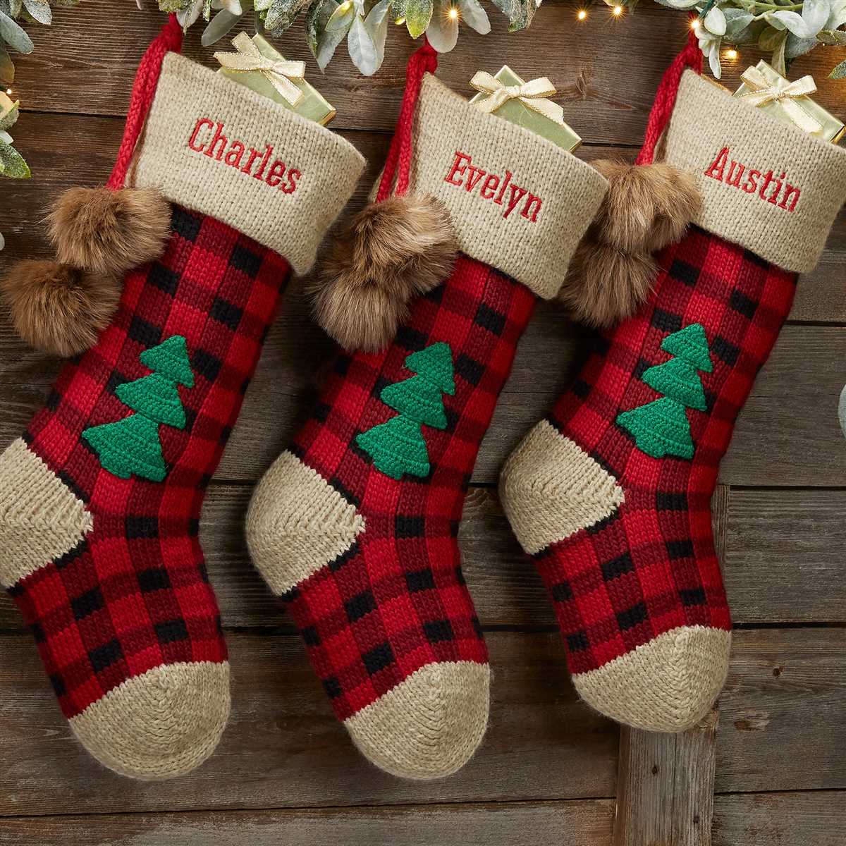 Knitted christmas stockings pattern