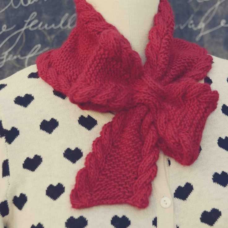 Bow scarf knitting pattern