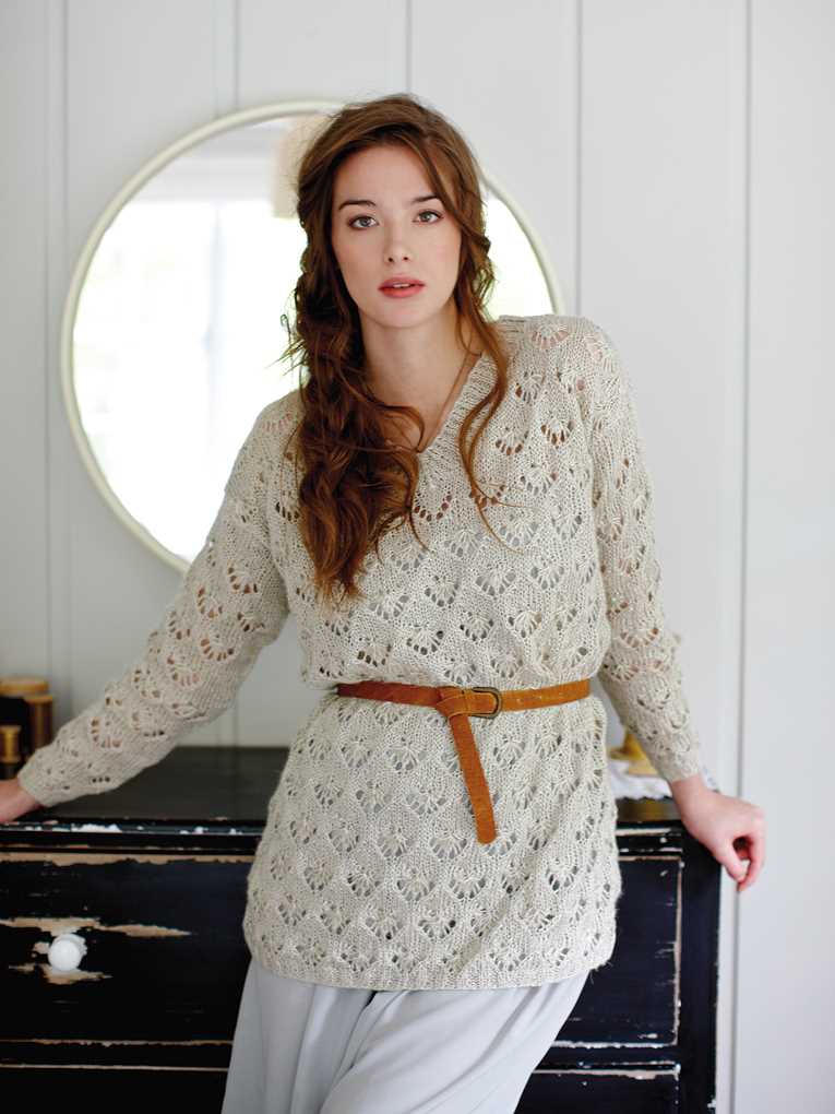 Linen sweater knitting pattern