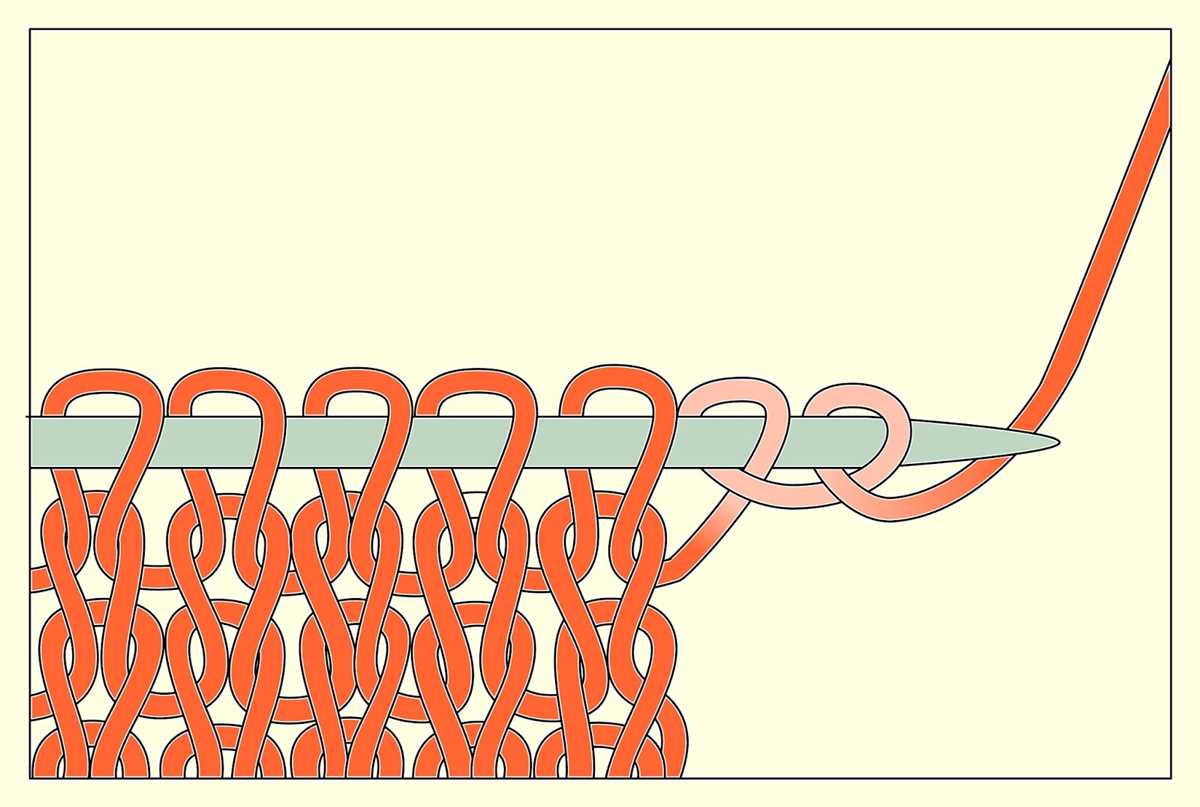 Simple knitted edging patterns