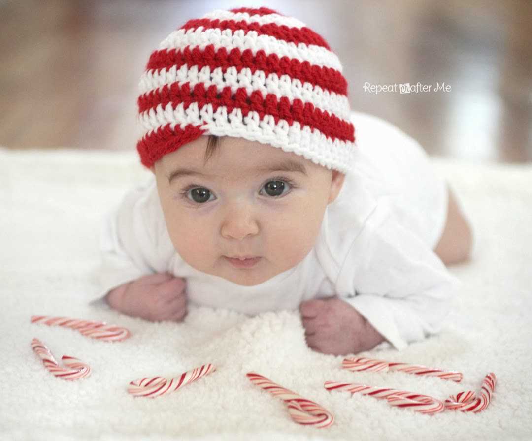 Candy cane hat knitting pattern