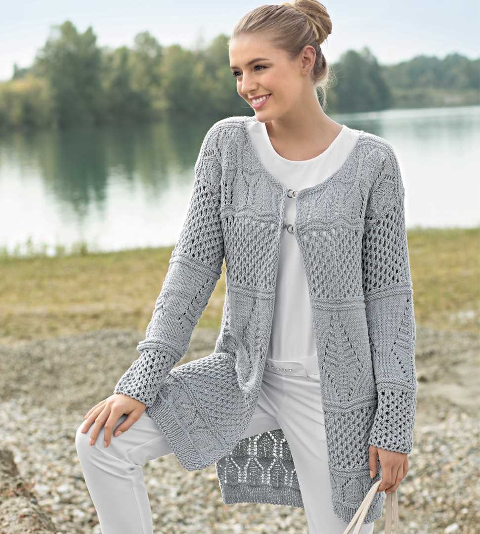 Long summer cardigan knitting pattern