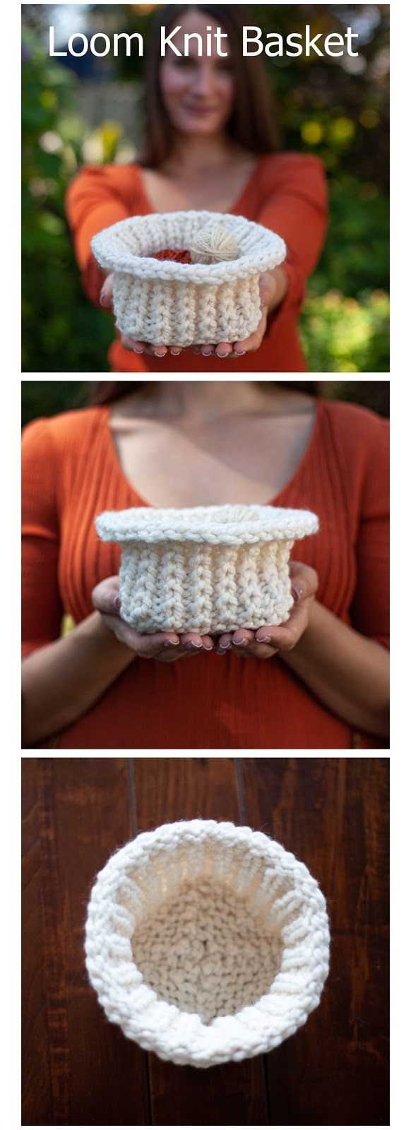 Loom knit basket pattern