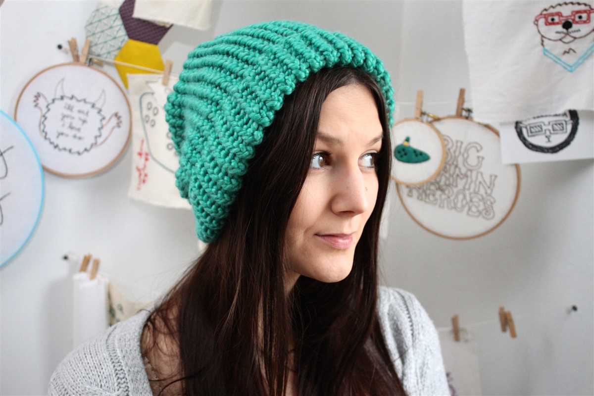 Loom knit beanie pattern