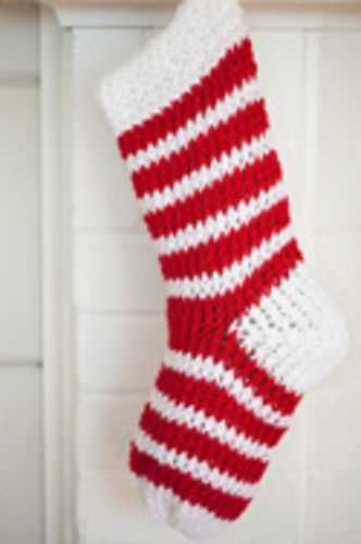 Loom knit christmas stocking pattern