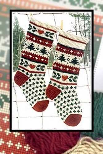 Loom knit christmas stocking pattern