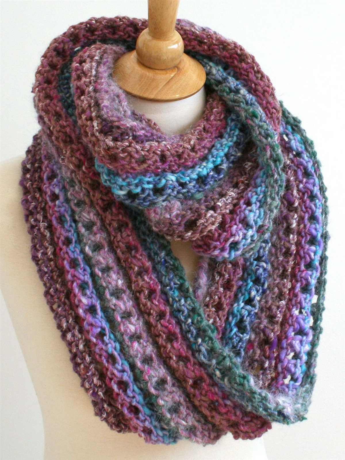 Loom knit cowl neck scarf pattern