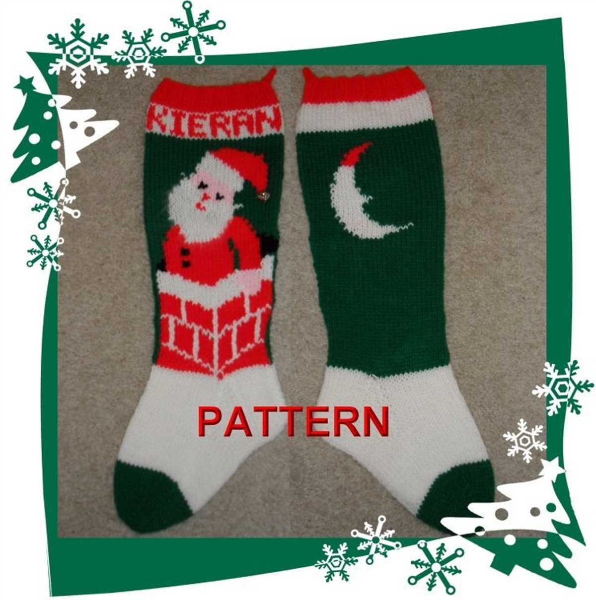 Loom knit christmas stocking pattern