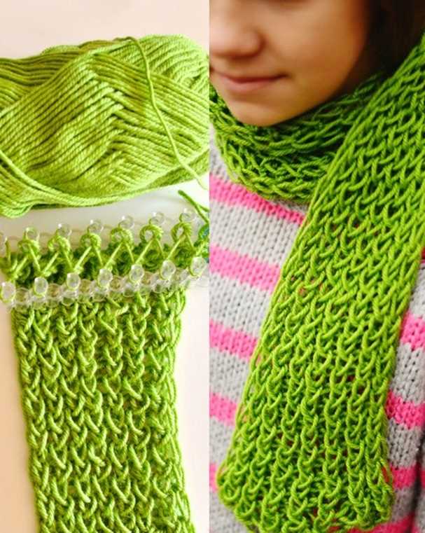 Loom knit infinity scarf pattern