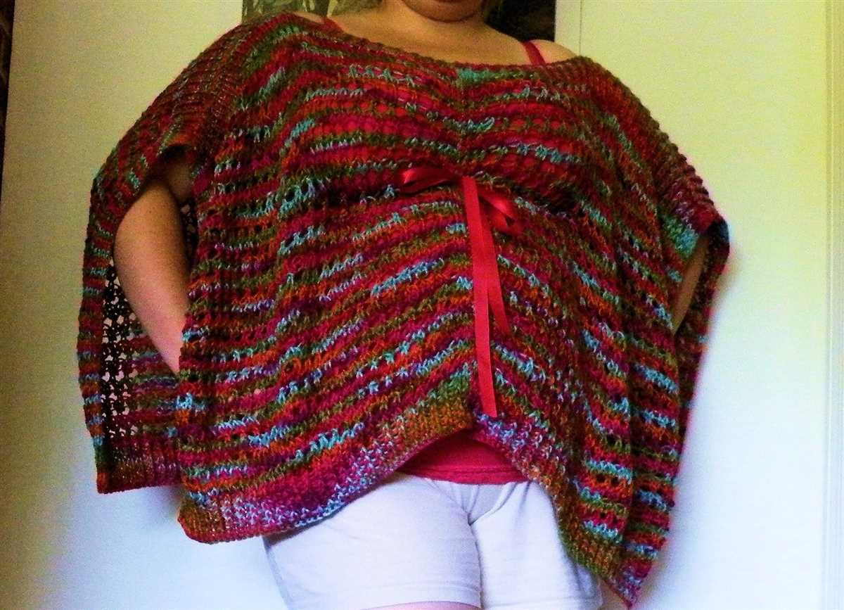 Loom knit poncho pattern