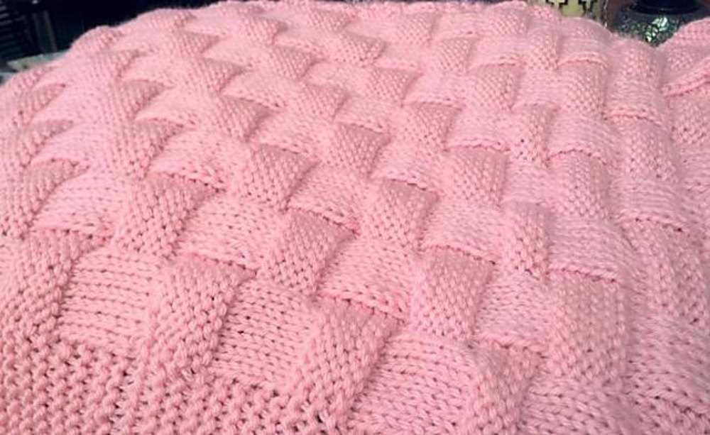 Large knit blanket pattern