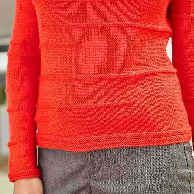 Top down knit sweater pattern