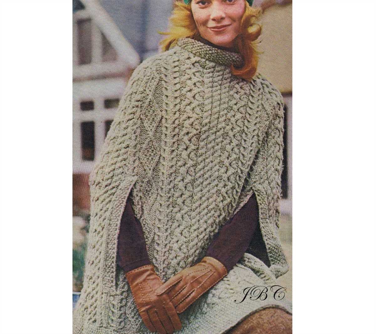 Ladies cape knitting pattern