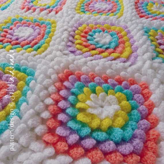 Knit flower blanket pattern