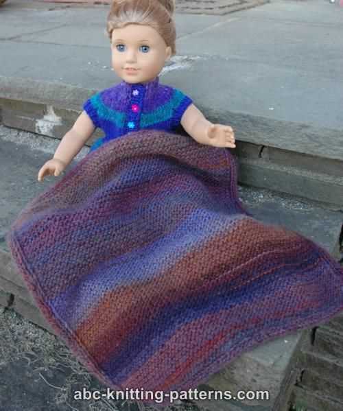 Easy knit doll blanket pattern