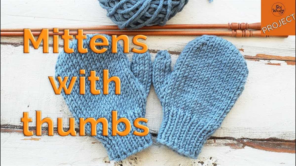 Free knit pattern for two needle mittens