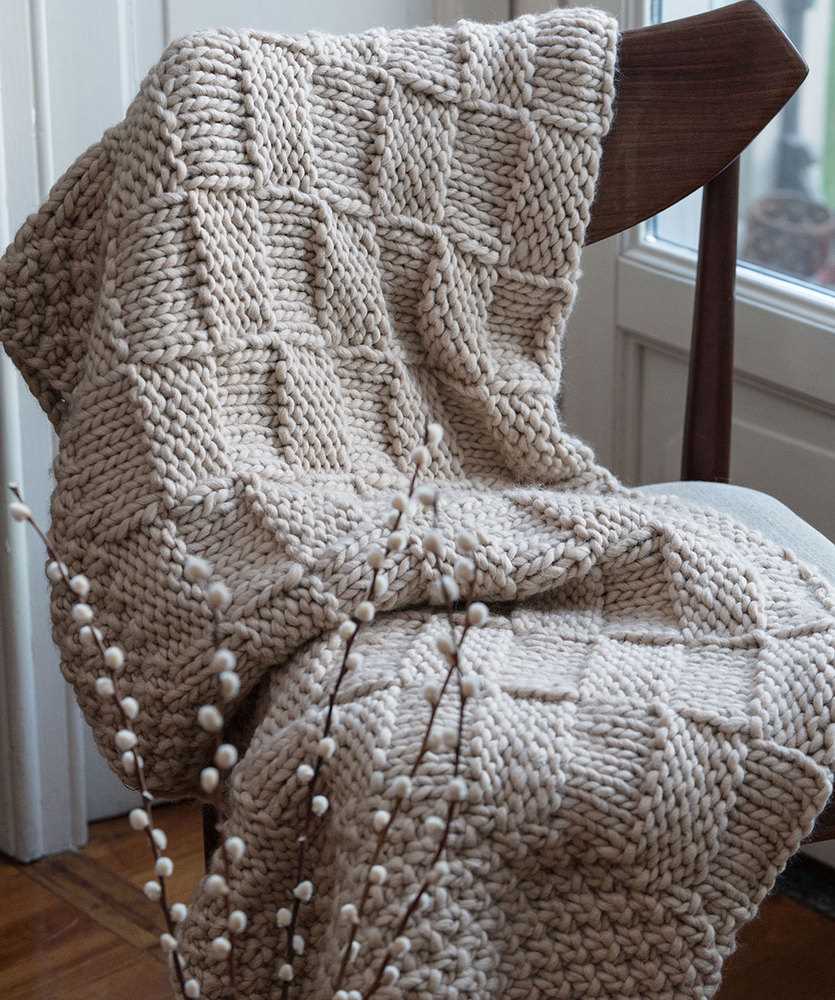 Easy knitting pattern for throw blanket