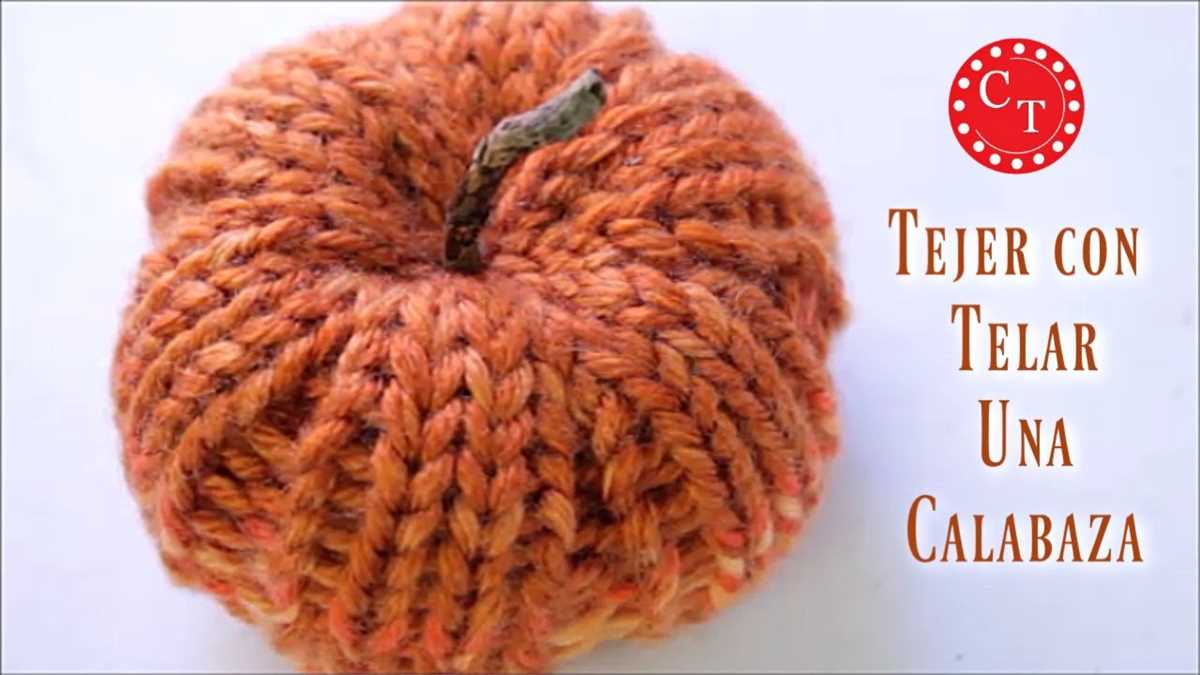 Knit pumpkin pattern in the round