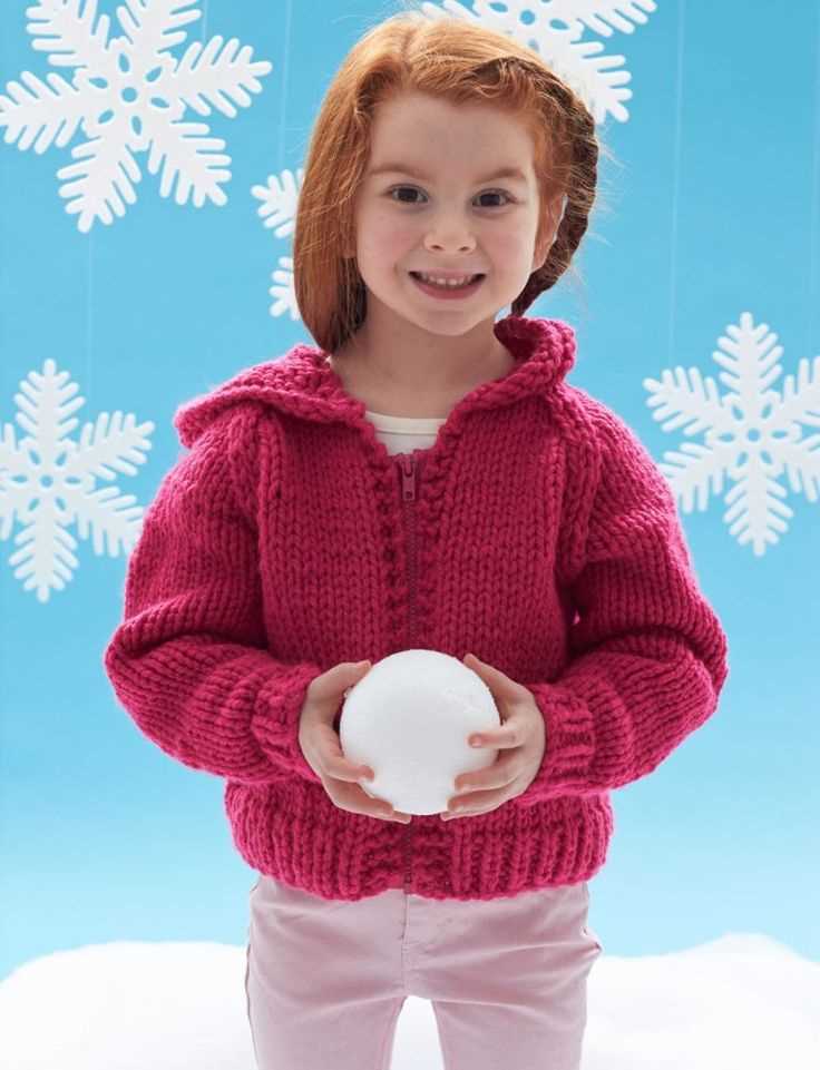 Childs hooded jacket knitting pattern