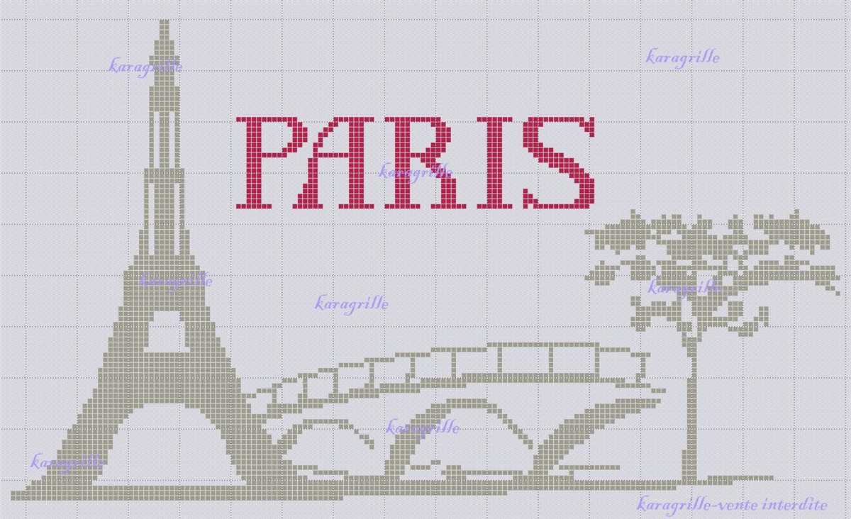 Eiffel tower knitting pattern