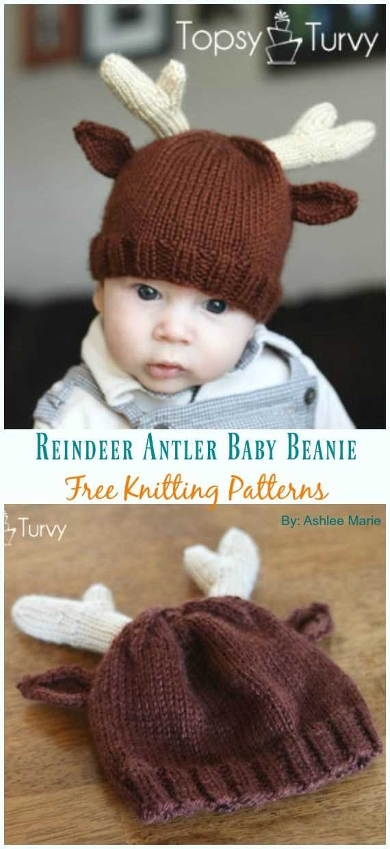 Dog reindeer hat knitting pattern free