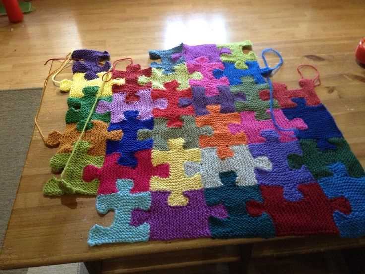 Jigsaw blanket knitting pattern