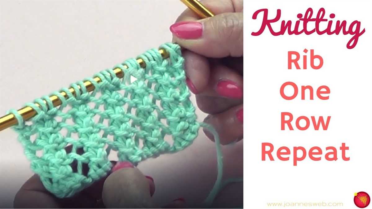 Knitting ribbing stitch patterns