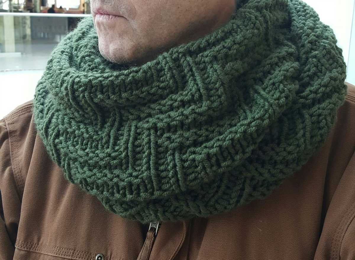 Male snood knitting pattern