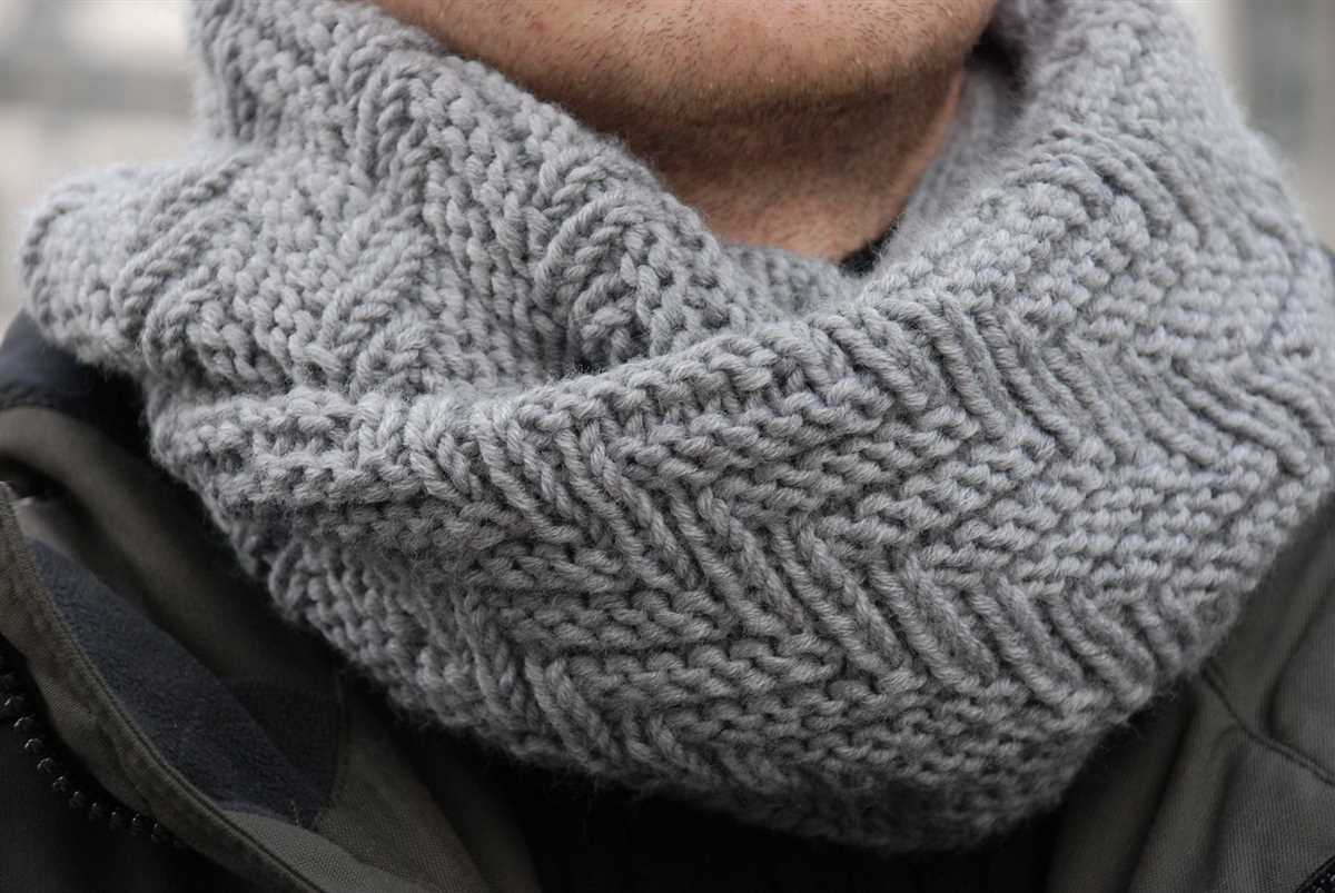 Male snood knitting pattern