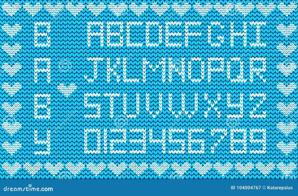 Knitted alphabet pattern free