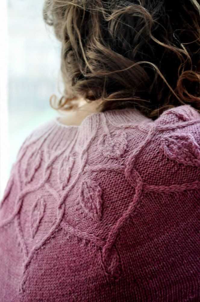 Leaf sweater knitting pattern