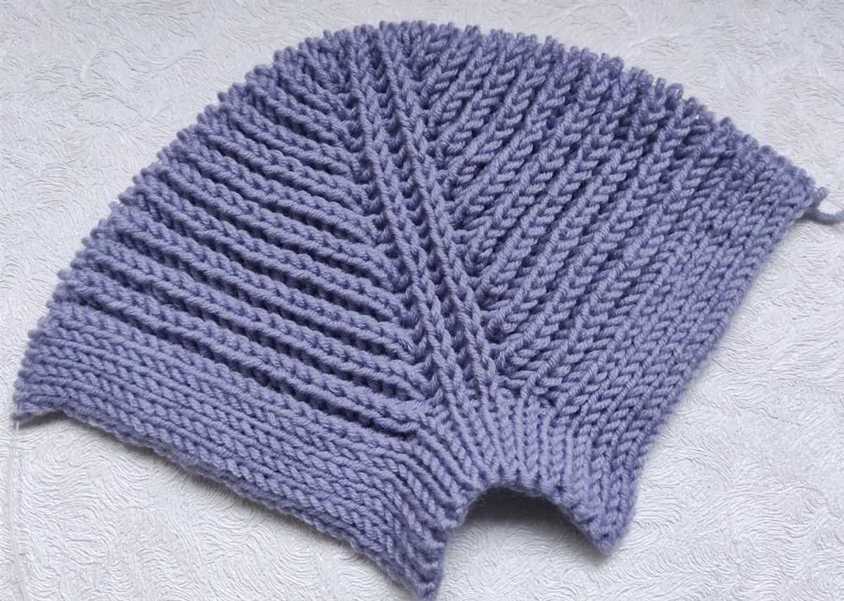 Top down knitted hat pattern