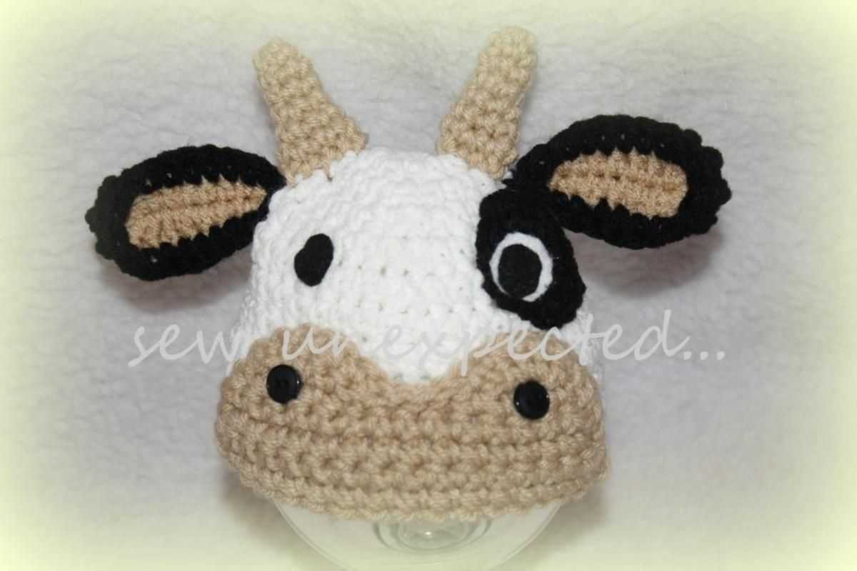 Knitted cow hat pattern