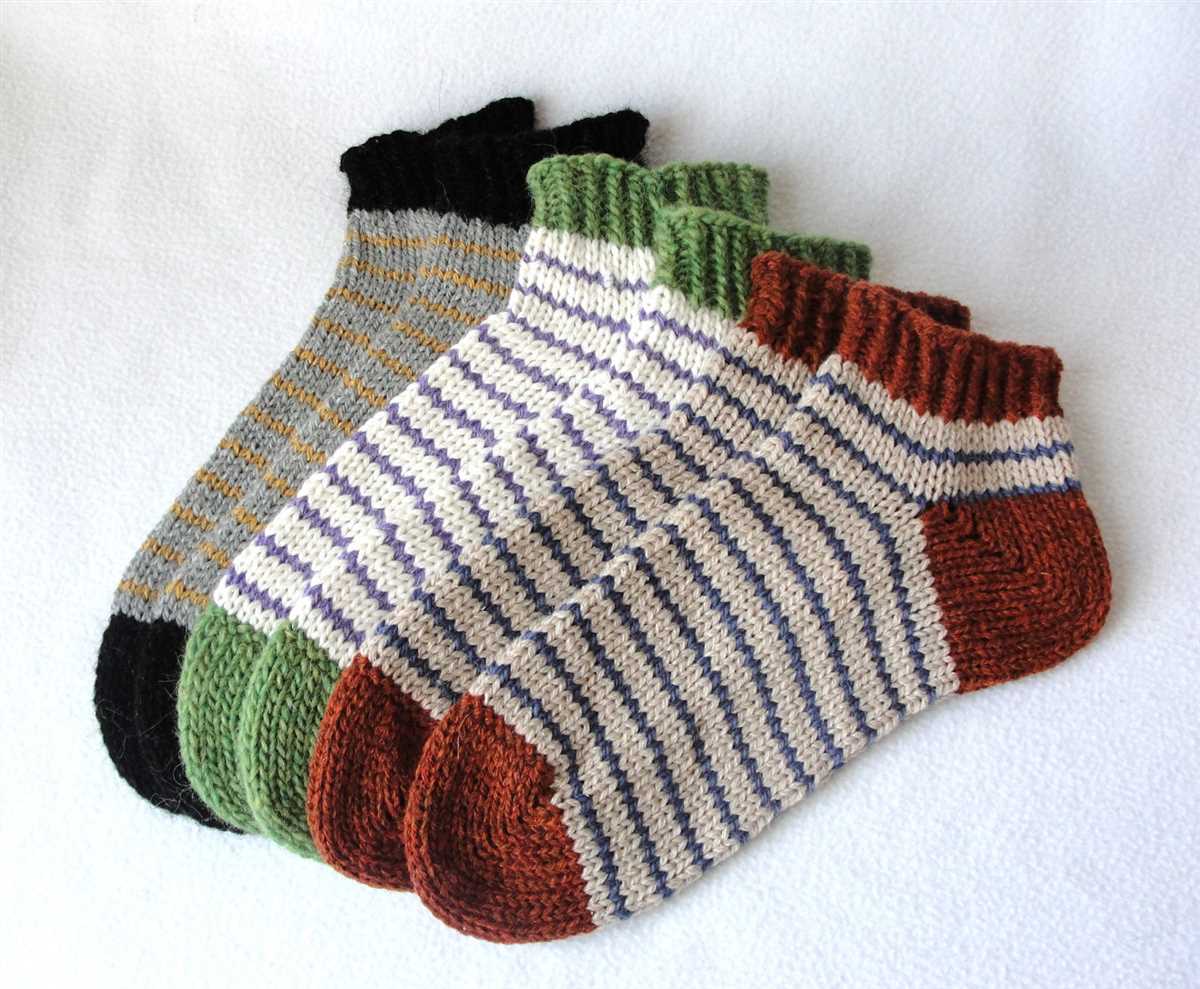 Men's thick socks knitting pattern