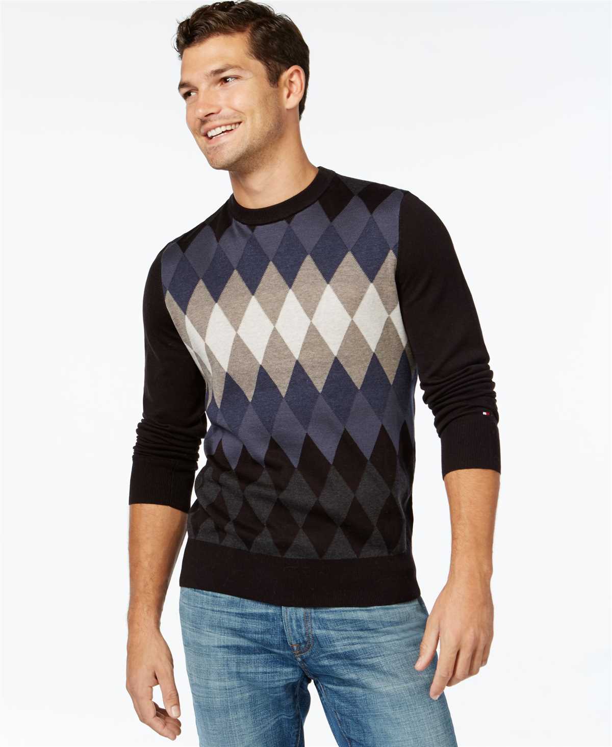 Mens argyle sweater knitting pattern